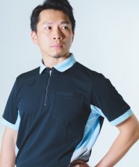 LANVIN SPORT/切替デザイン半袖ポロシャツ【吸汗/UPF50+】【アウトレット】/504779563