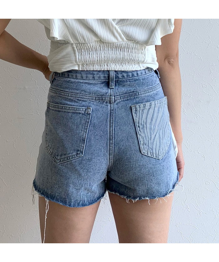 Plage - プラージュ 21SS バンドカラーポケットシャツ ゼブラ柄