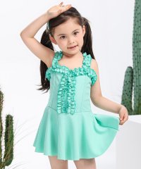 TeddyShop/テディショップ Teddyshop キッズ水着 贅沢フリルワンピ風オールインワンスイムウェア【返品不可商品】/504796779