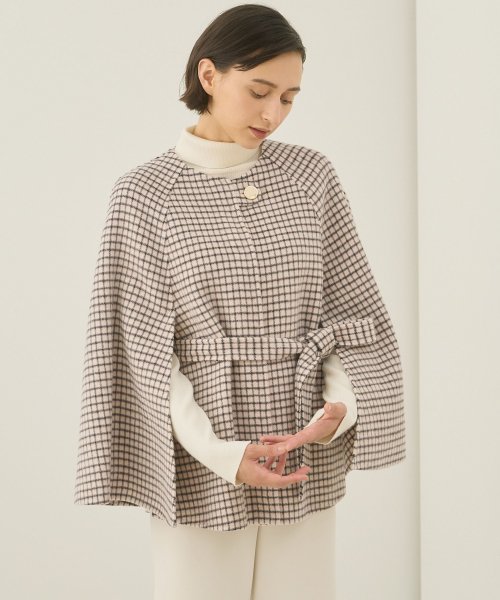 セール 30%OFF】リバーチェックケープコート(504795777) | アナイ 
