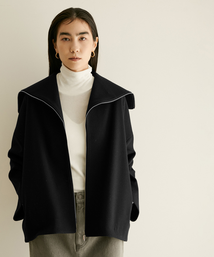 セール 50%OFF】WOOLLETジップショートコート(504803057