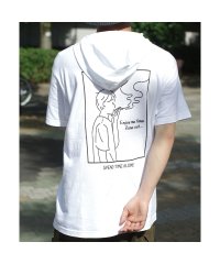 MODISH GAZE/モディッシュガゼ MODISH GAZE 線画 Just Relax半袖パーカー/504797980