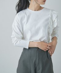 Fashion Letter/Fashion Letter ファッションレター 大人かわいいフリルディティールが華奢見えを演出してくれる。 レディース tシャツ 長袖 カットソー 綿100 /504805254