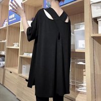 miniministore/バッククロス tシャツカットソーロング丈/504810106