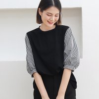 miniministore/ドッキングトップス クルーネックブラウス/504810123