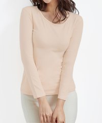 Amulet/アミュレット Amulet 微起毛インナーカットソー インナー カットソー 長袖 Uネック クルーネック 無地 微起毛 薄手 暖かい/504810862