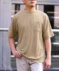 LUXSTYLE/パイル無地胸ポケットBIGTシャツ/Tシャツ メンズ 半袖 パイル ポケット ビッグシルエット/504812104
