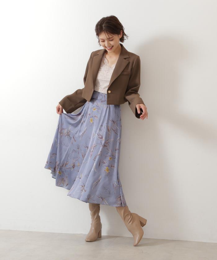 セール 50%OFF】ハンドドローイングフラワースカート(504811827