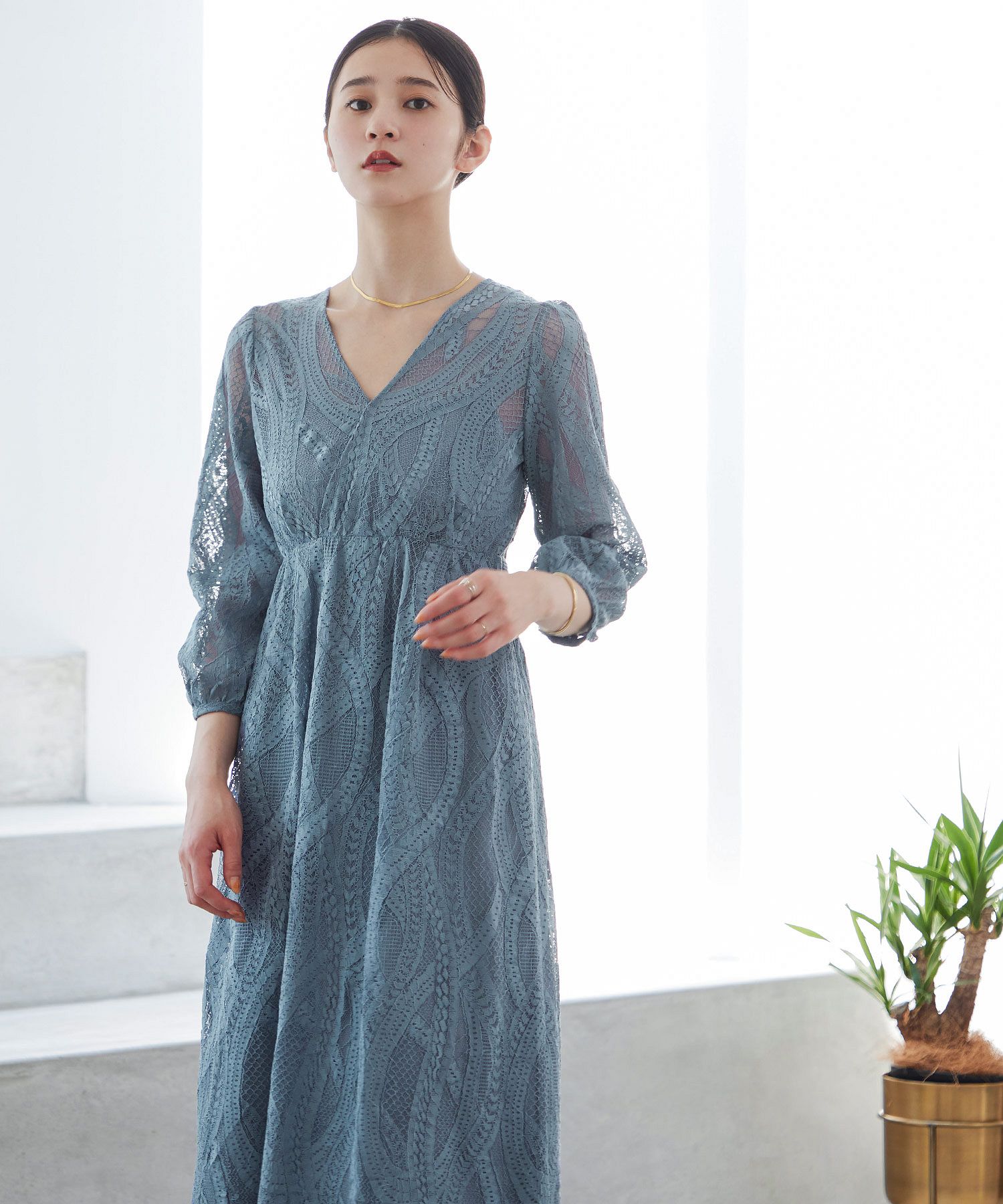 セール30%OFF】niana ニアナ 結婚式 ワンピース パーティードレス 前後