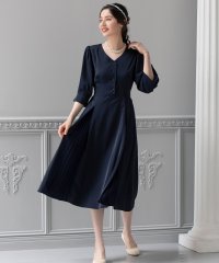 DRESS+/ドレスプラス DRESS+ ワンピース 袖付き 披露宴 結婚式 オフィス パーティードレス/504816116