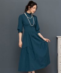 DRESS+/ワンピース フレア Aライン 袖付き スタンドカラー/504816120