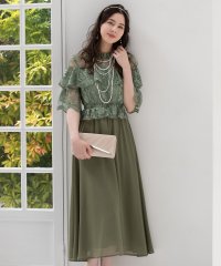 DRESS+/ワンピース　披露宴 結婚式 レース シフォン 　パーティードレス /504816121