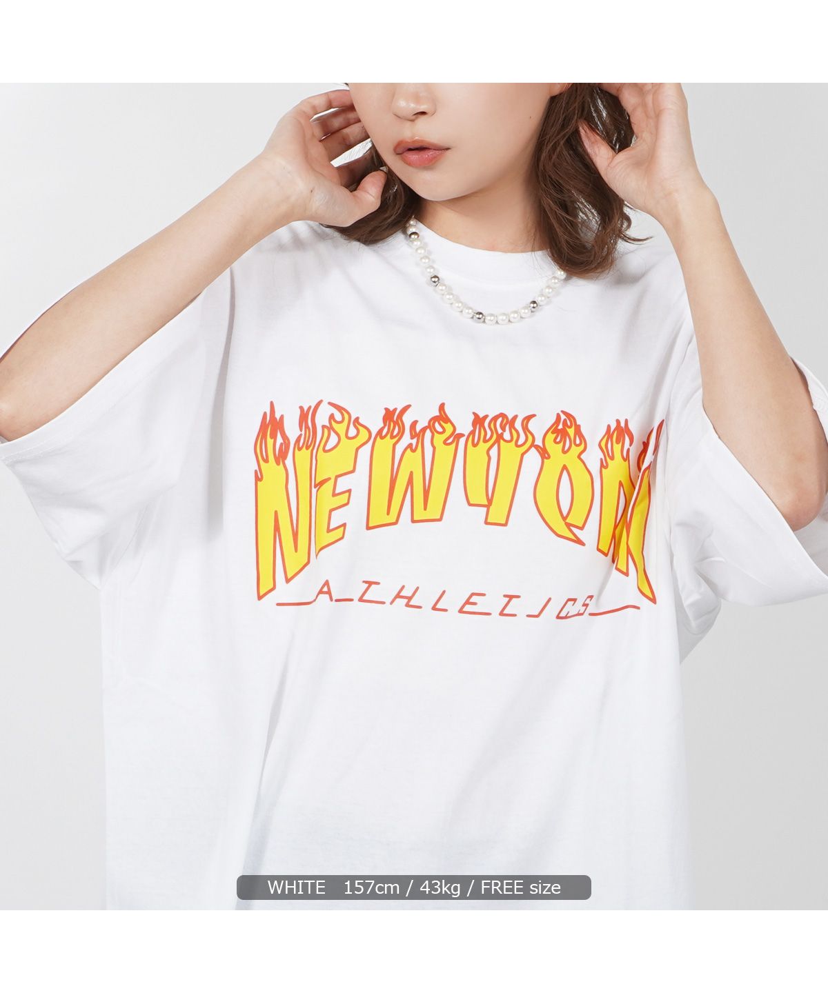 バックロゴ ルーズ Tシャツ ストリート 夏 トップス 4色 hr9251 ワンフォークロージング 1111clothing オーバーサイズ tシャツ