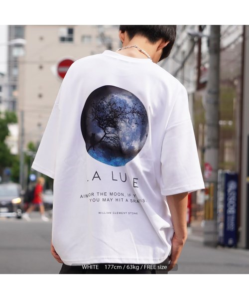 セール オーバーサイズ Tシャツ メンズ ビッグtシャツ レディース ビッグシルエット トップス 半袖 カットソー 綿100 ビッグt 半袖tシャツ 5分袖 バックプ ワンフォークロージング 1111clothing D Fashion