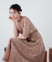 niana/ニアナ niana 配色レース×ハシゴレース切り替えワンピースパーティードレス/504584929