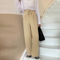 miniministore/ストレートパンツ 美脚 セミワイドパンツ/504820039