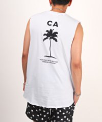 LUXSTYLE/CALIFORNIAバックプリントカットオフノースリーブTシャツ/ノースリーブ Tシャツ メンズ ロゴ バックプリント カットオフ/504823054