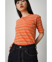 AZUL by moussy/MULTICOLOR BORDER RIB TOPS/504824611