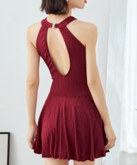 TeddyShop/テディショップ Teddyshop レディース ハイネックワンピ風クロスバンドバックシャンオールインワンスイムウェア【返品不可商品】/504827586