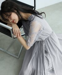 PourVous/アシメトリーヘムワンピース 結婚式 パーティードレス/503816116