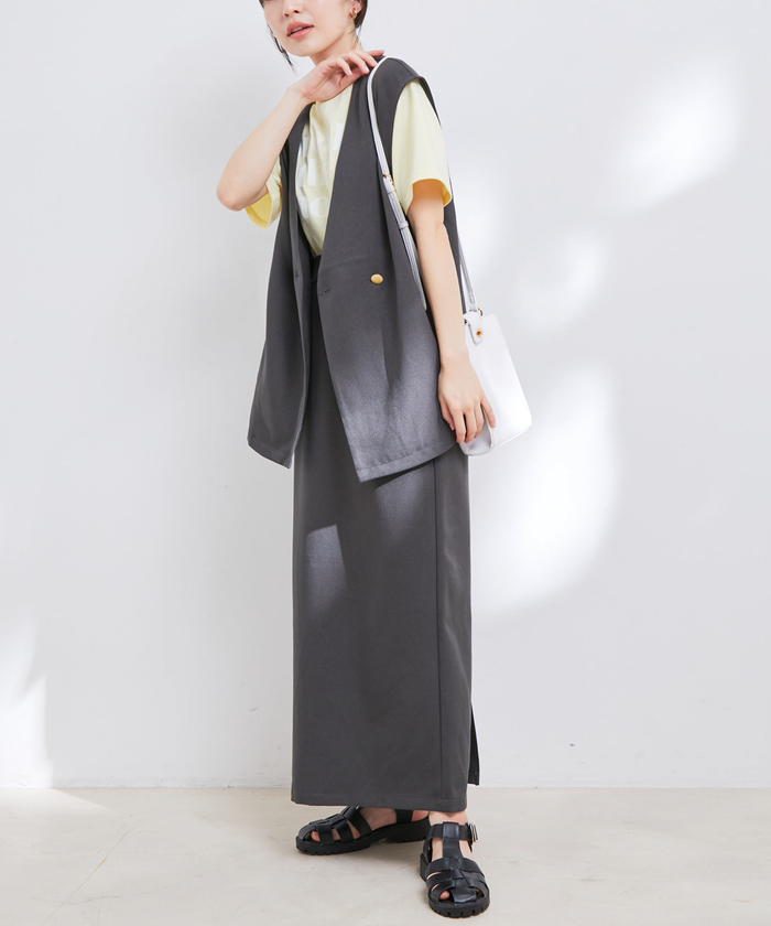 【新品】natural couture ジレスカートセット