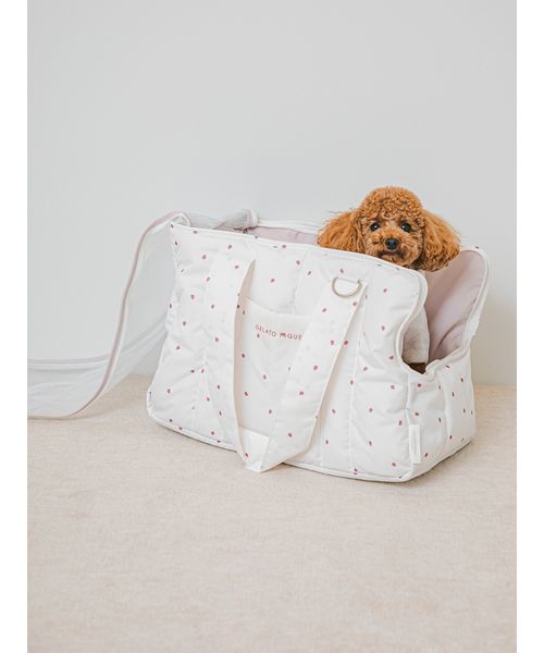 【CAT&DOG】【販路限定商品】ストロベリーキルティングキャリーバック セール】【CAT&DOG】【販路限定商品】ストロベリーキルティング