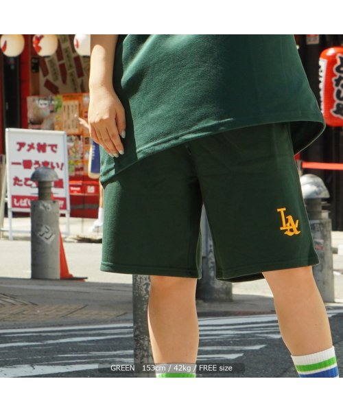 セール Off La スウェット ショートパンツ メンズ ショーツ レディース ワイドショーツ 綿100 裏毛 ハーフパンツ ワイド 短パン セットアップ 可能 ロゴ 刺繍 ワンフォークロージング 1111clothing D Fashion
