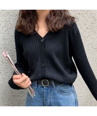 Forcement/フォースメント Forcement 大人っぽく合わせやすいリブカーディガン/504834060