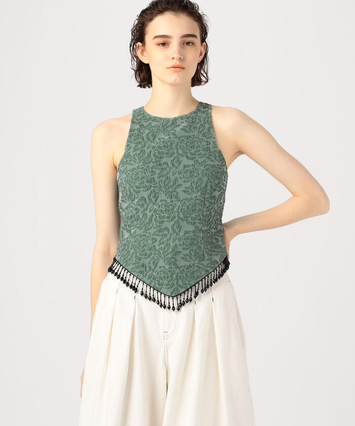 GANNI ジャガードブラウス