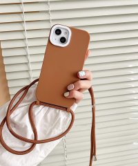 shopnikoniko/ショップニコニコ ShopNikoNiko 韓国風 バイカラー ストラップ付きスマホケース ma 【即納】 ショルダー アイフォン スマホ カバー ケース iP/504840892