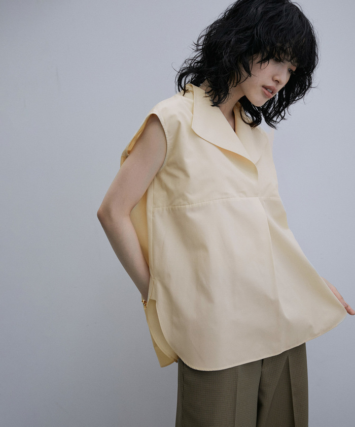 セール 70%OFF】【サステナブル】オープンカラーブラウス