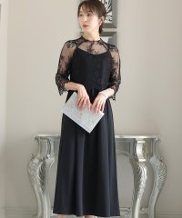 PourVous/プールヴー PourVous ミモレ丈&七分袖フォーマルレースブラウス付きセレモニー結婚式パーティードレス ワンピース 20代 30代 40代/504786305