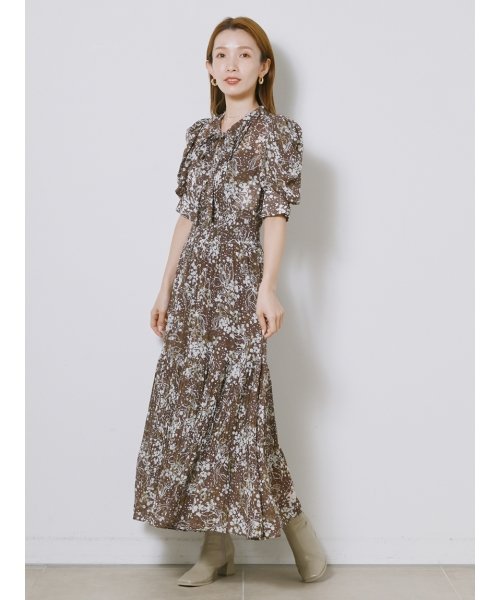 Sustainableボウタイプリントワンピース スナイデル Snidel D Fashion