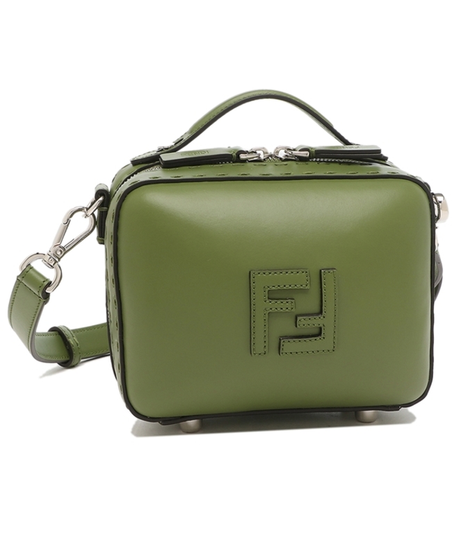 【良品】フェンディ FENDI ショルダーバッグ ハンド グリーン レザー