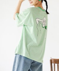 e-zakkamaniastores/キュートガールプリント ボーダービッグTEE/504844919