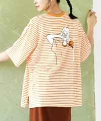 e-zakkamaniastores/キュートガールプリント ボーダービッグTEE/504844919