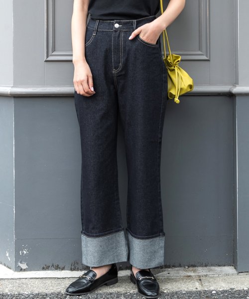 ロールアップデニムパンツ コカ Coca D Fashion