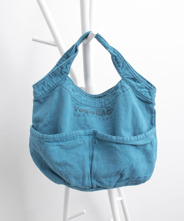 Jページ♡ミントグリーン フリル付きバッグセット VegieBAG/ベジバッグ】BOTANICAL DYE BUCKET BAG 天然染料