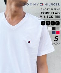 TOMMY HILFIGER/トミー ヒルフィガー TOMMY HILFIGER トップス Tシャツ 半袖 刺繍 ワンポイント Vネック カットソー ロゴ 綿100% 09T3140/504842196
