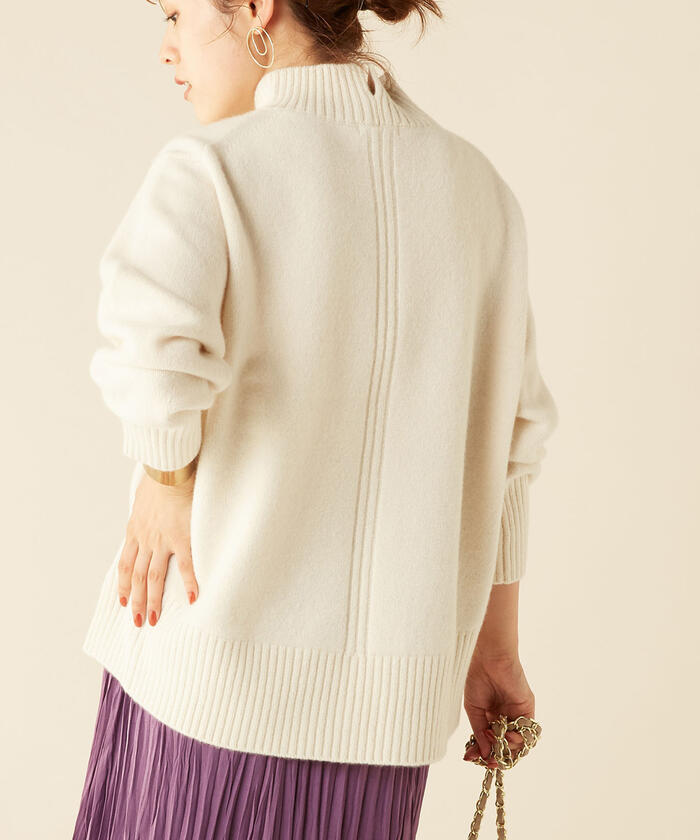 セール 10%OFF】MUSIC カシミヤブレンドハイネックプルオーバーニット