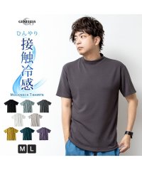  GENELESS/tシャツ メンズ 半袖 接触冷感 半袖tシャツ 夏 Tシャツ 涼しい カットソー モックネック インナー/504852052