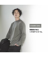 MAC HOUSE(men)/NAVY ネイビー スムースモックネックロングスリーブTシャツ QMH/03867FW/504853532