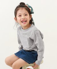 devirock/無地 ポケット付き クルーネック 長袖Tシャツ 子供服 キッズ ベビー 男の子 女の子 トップス 長袖Tシャツ ロンT 綿100% 吸汗/504853796