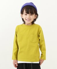 devirock/無地 ポケット付き クルーネック 長袖Tシャツ 子供服 キッズ ベビー 男の子 女の子 トップス 長袖Tシャツ ロンT 綿100% 吸汗/504853796