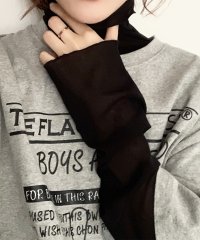 Amulet/アミュレット Amulet ハイネックシアーインナー シアートップス 立ち襟 透け感 タートルネック 重ね着 無地 肌見せ 大人可愛い 上品/504858003