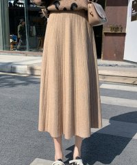 Amulet/アミュレット Amulet リブニットロングスカート Aライン ロング丈 スカート ボトムス ハイウエスト きれいめ フェミニン 通勤 通学 オフィスカジュアル/504859656