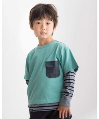 BeBe/ポケット付き 半袖 Tシャツ ボーダー 長袖 Tシャツ 2点 セット (90~1/504840396