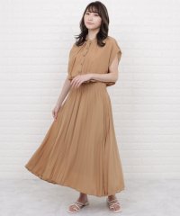 Lace Ladies/レースレディース Lace Ladies バンドカラーフレンチスリーブプリーツワンピース/504864191