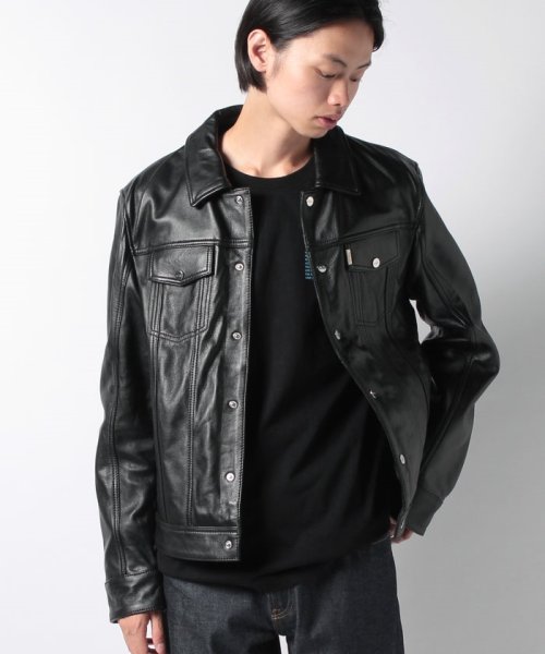 セール】ボーラー / ジャケット / JOHN REGULAR LEATHER TRUCKER JACKET(504852194) | ボーラー( BALR.) - d fashion