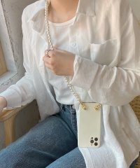 shopnikoniko/パール ショルダー付き アイフォンケース ma 【即納】 スマホケース ショルダー ストラップ付き パールストラップ かわいい おしゃれ トレンド 韓国 レディ/504881894